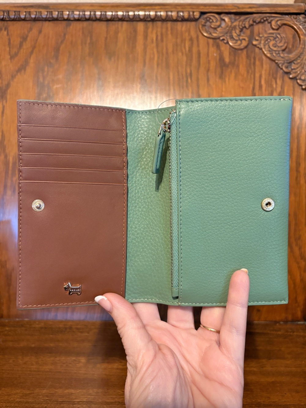 NWT-Radley London-Lunar New Year-Med Flap-Over Wallet-Horse🐎Floral🌼Appliqué-$108 - Picture 7 of 14